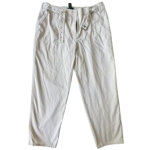 Lauren Jeans Co Ralph Lauren 67 Womens Sz 20W RN54050 Flat Front Belted Trouser - Picture 1 of 10